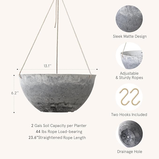LA JOLIE MUSE Large Hanging Planters - Image 5
