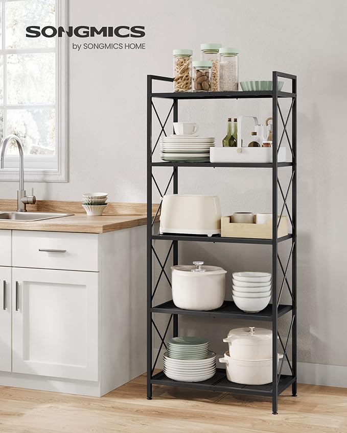 SONGMICS 5-Tier Metal Storage Rack, Shelving Unit - Image 2