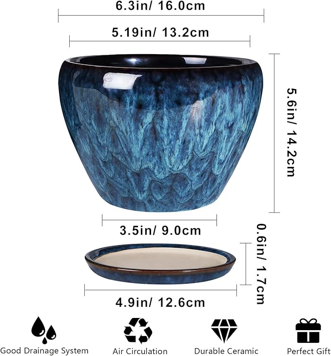 Ceramic Modern Glaze Succulent Planter Pot - Image 2
