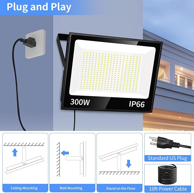 300W LED Flood Light Outdoor - Image 3