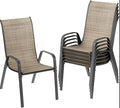 MAMIZO Patio Dining Chairs, Stackable All Weather Teslin Chair, Heavy Duty by MAMIZO
