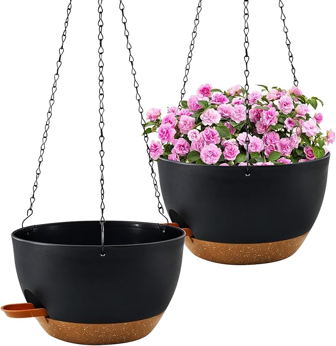 12 inch Hanging Planters for Indoor Plants, 2 Pack Self-Watering Hanging by Unknown