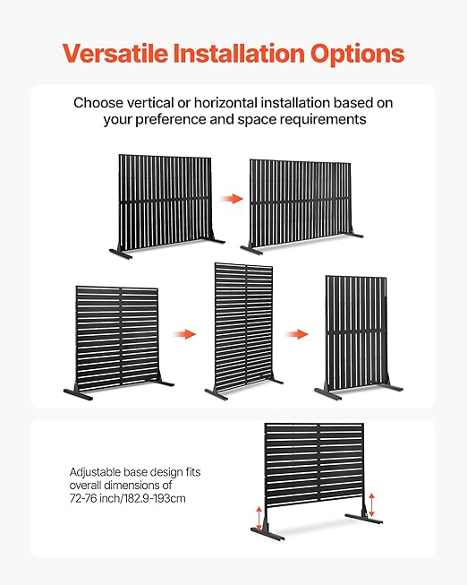 VEVOR Metal Privacy Screen, Garden Divider Panel - Image 5