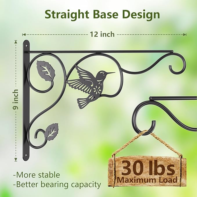 2 Pack Heavy Duty Plant Hooks for Hanging - Image 2