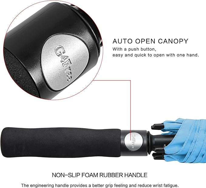 G4Free 47/54/62/68/72 Inch Automatic Open Golf Umbrella Oversize Extra Large - Image 3
