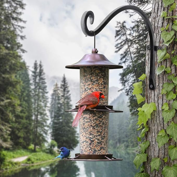 Qiang Ni Bird Feeder Hanger: 12-Inch Wall-Mounted Plant Bracket Outdoor - Image 3