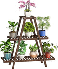 BMOSU Plant Stand Bamboo for Indoor Outdoor Tiered Plant Shelf 8 Potted Flower by BMOSU