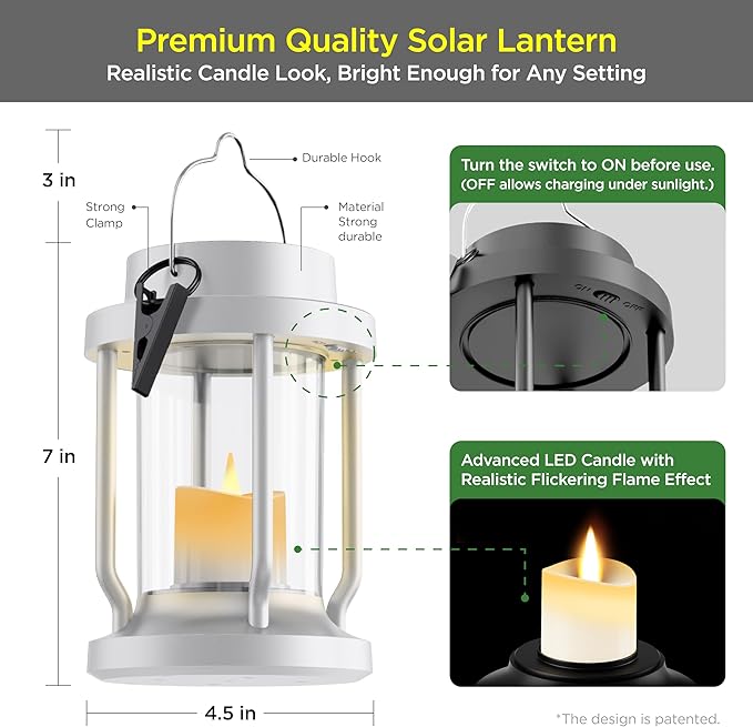Solar Lantern Outdoor & Indoor Use – Hanging Solar Lights - Image 5