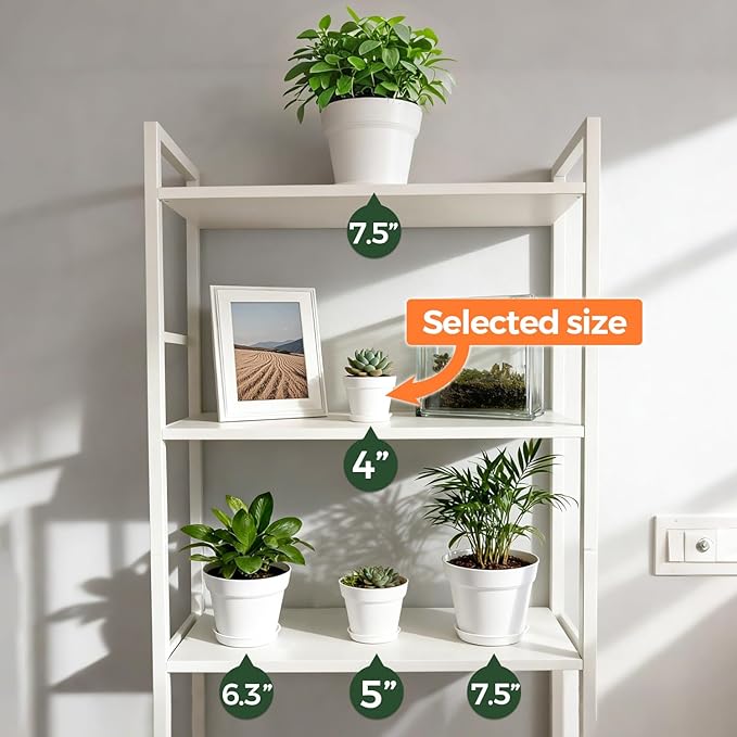 T4U 4 Inch Plant Pots 18-Pack, Small Flower Pots - Image 5