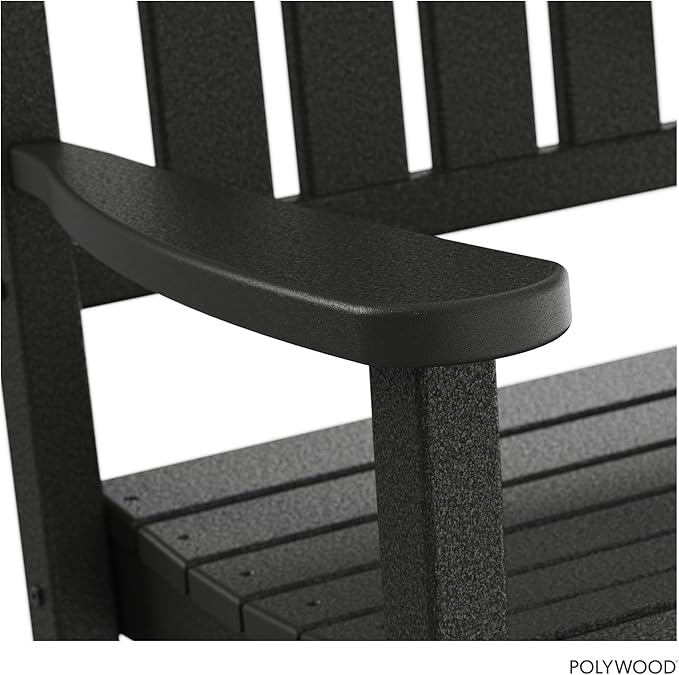 POLYWOOD Presidential Rocking Chair in Black - Image 7