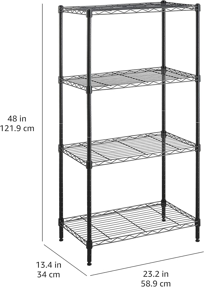Amazon Basics 4-Shelf Steel Wire Storage Shelves - Image 8