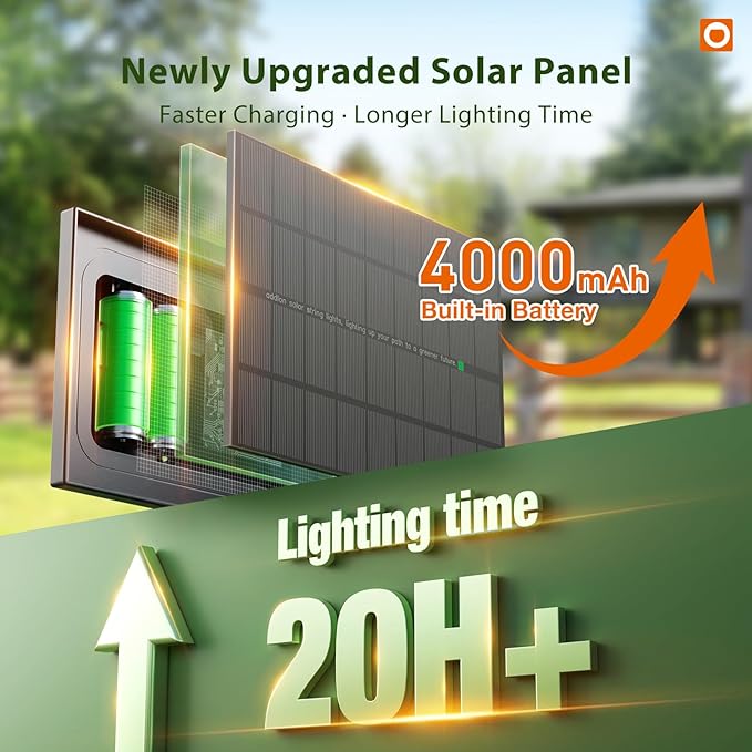 addlon 150FT Solar String Lights Outdoor Waterproof - Image 7