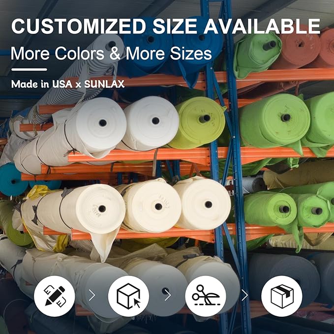 SUNLAX Sun Shade Sail 13' x 13' Sand Rectangle Canopy Sail Shade Cover UV Block - Image 5