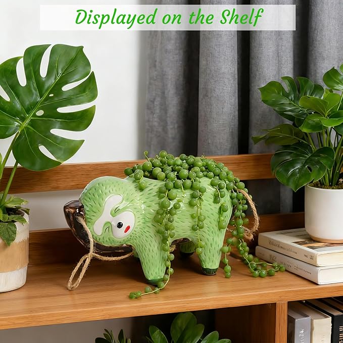 Hacaroa 2 Pack Sloth Hanging Planters - Image 7