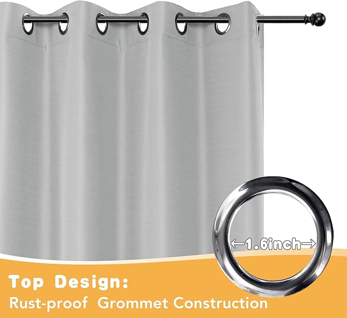 HolidayIdeas Outdoor Curtains for Patio Waterproof, 4 Panels - Image 4