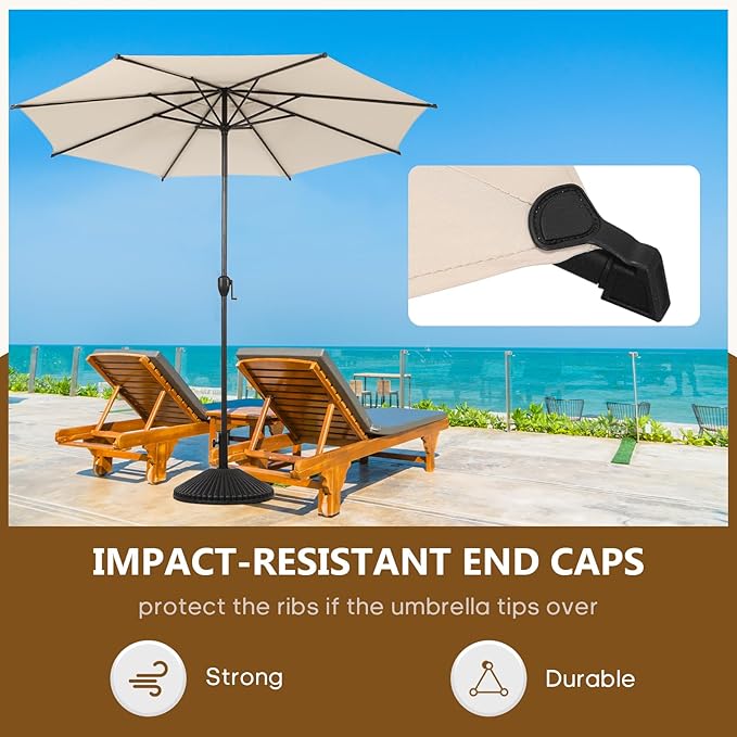 Abba Patio 9FT Lyon Outdoor Patio Umbrella Outdoor Table Umbrella - Image 6