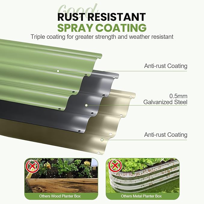G GOOD GAIN Round Raised Garden Bed - Image 4