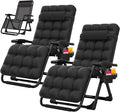 Suteck Zero Gravity Chair Set of 2, Reclining Camping Lounge Chair w/Removable by Suteck