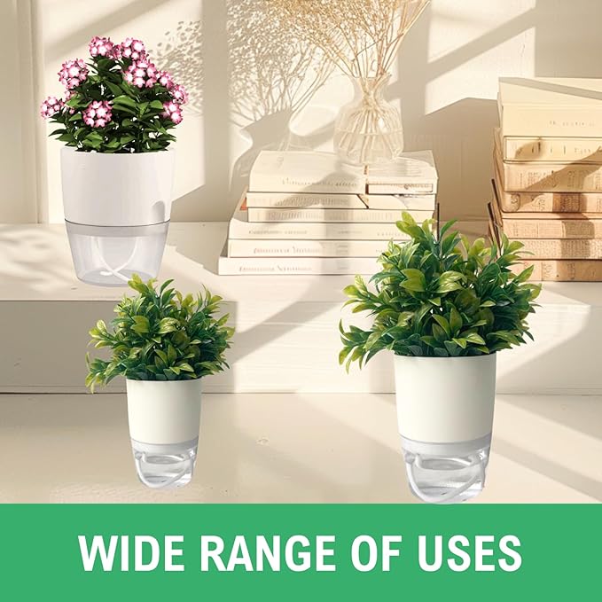6/4/3Inch Self Watering Planter Pots 3 Pack Plant Pot - Image 3