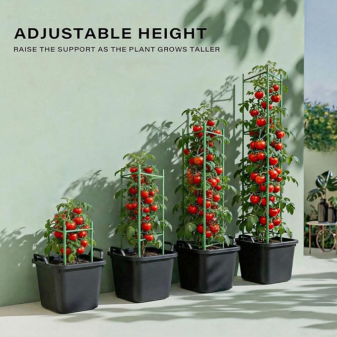 Halatool 2 Pack Tomato Cages for Garden, Garden Stakes Tomato Trellis for Pots - Image 3