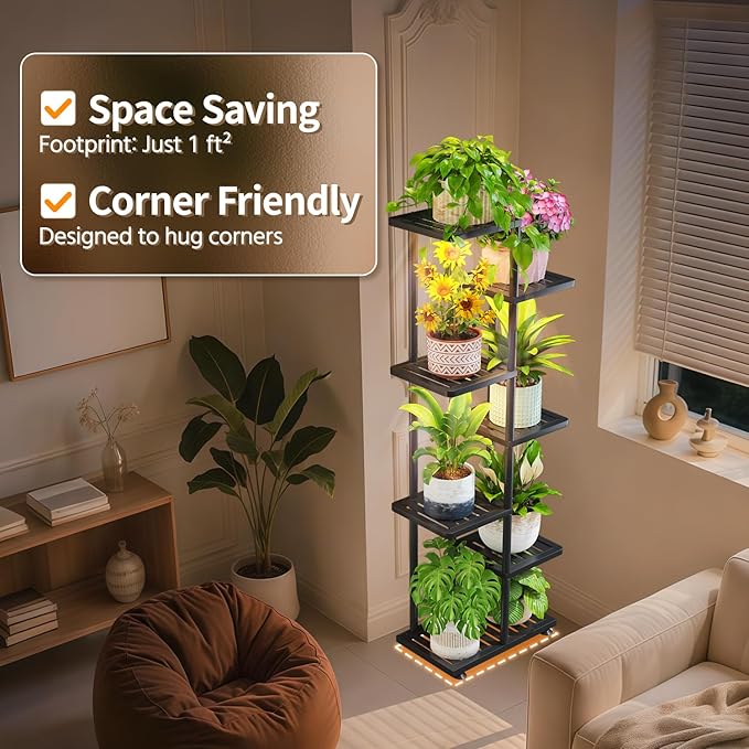 LASZOLA 6 Tier Plant Stand Indoors Outdoors - Image 6