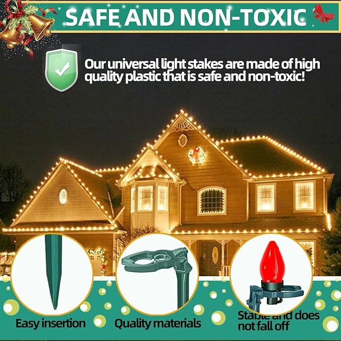 10 Inch Christmas Light Stakes Lawn Garden Stakes Replacement Yard Stakes - Image 3