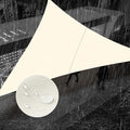 SUNNY GUARD Waterproof Sun Shade Sail 6'x7'x9.2' Cream Right Triangle UV Block by SUNNYGUARD