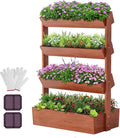 DoCred Vertical Wooden Raised Garden Bed, 4 Tier Garden Planters Freestanding by DoCred