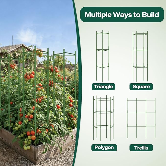 Halatool 2 Pack Tomato Cages for Garden, Garden Stakes Tomato Trellis for Pots - Image 5