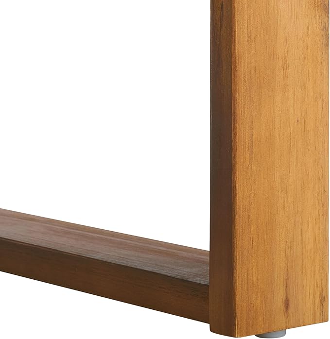 SAFAVIEH Outdoor Collection Duncan Natural Brown Slatted Top Solid Wood Coffee - Image 8