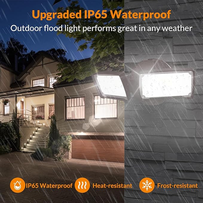 LEPOWER 3000LM LED Flood Light Outdoor, Switch Controlled LED Security Light - Image 7