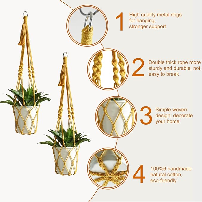 Artilady Boho Macrame Plant Hangers - Image 3