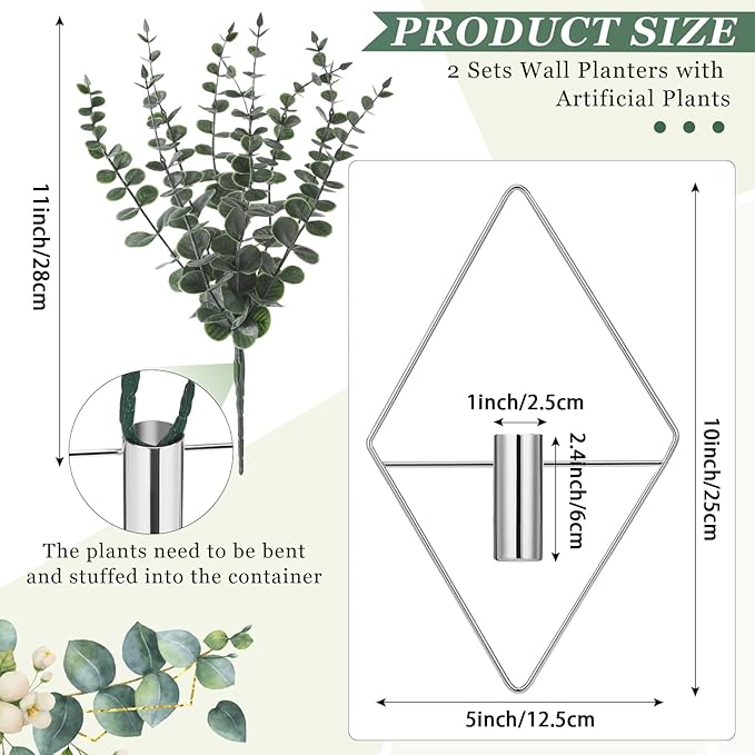 Jexine 4 Pcs Hanging Planters - Image 2