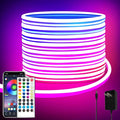32.8ft LED neon Lights with Remote APP Control IP65 Waterproof Flexible Neon by segrass