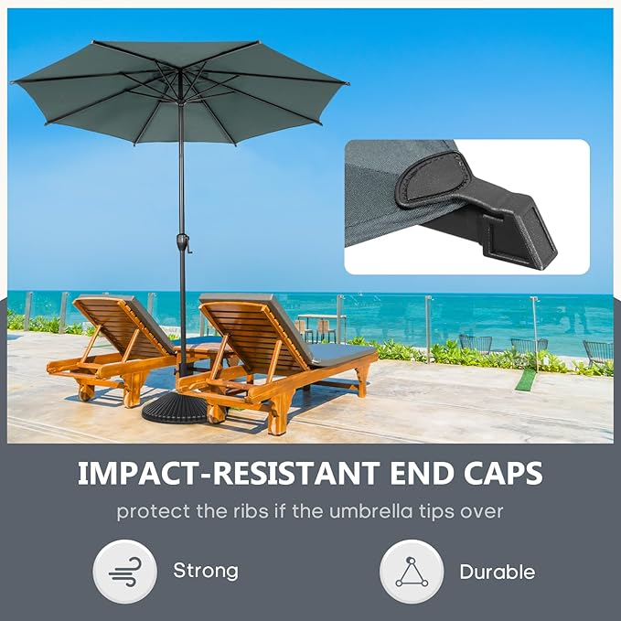 Abba Patio 11FT Lyon Outdoor Patio Umbrella Outdoor Table Umbrella - Image 4
