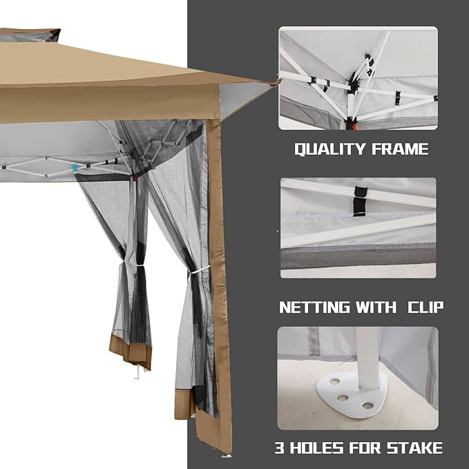 COBIZI 12x12 Pop Up Gazebo On Clearance Canopy Tent- Upgrade Metal Outdoor - Image 6