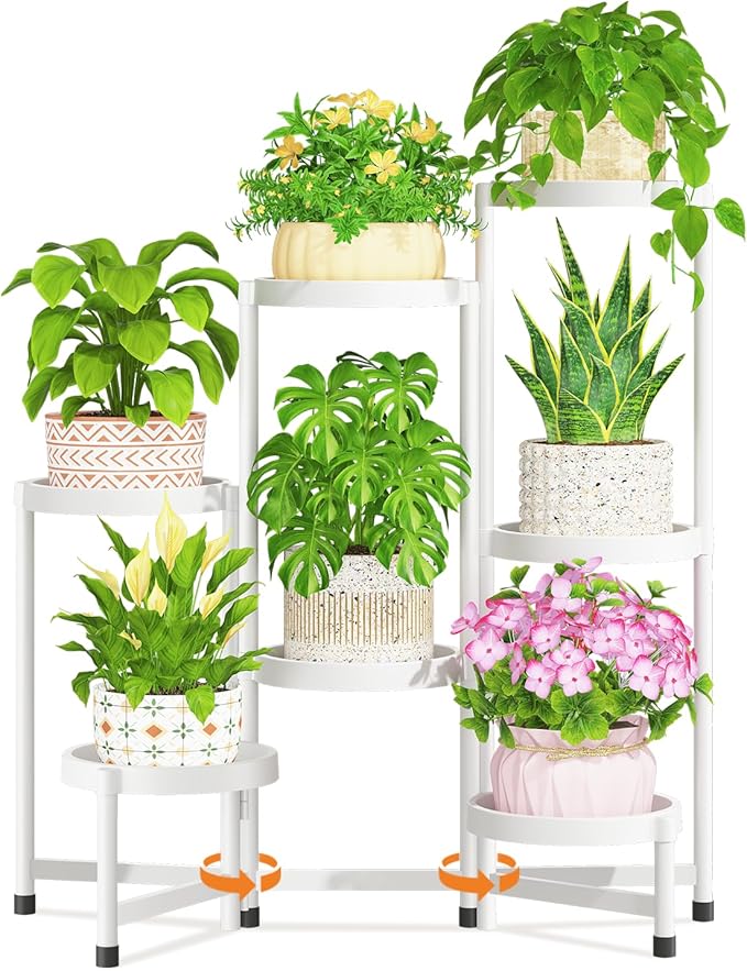 LASZOLA 7 Tiered Folding Plant Stand Indoor by LASZOLA