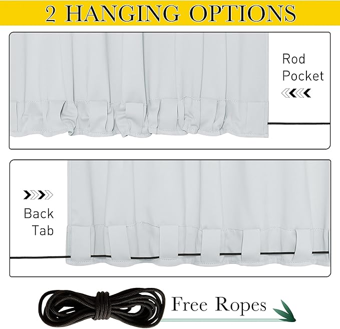 NICETOWN 2 Panels Weighted Blackout Curtains - Image 6