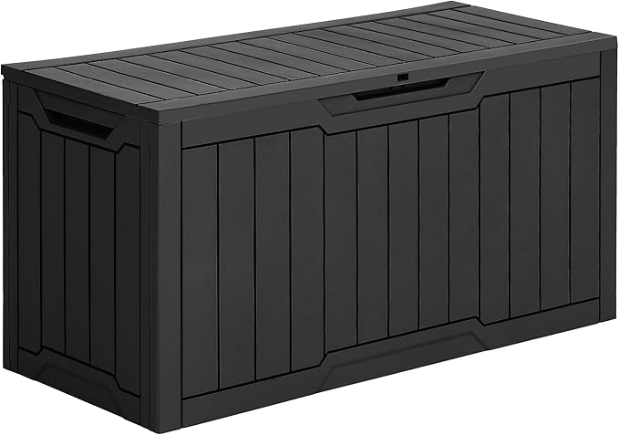 YITAHOME 80 Gallon Outdoor Storage Box, Large Water Resistant Resin Deck Box by YITAHOME
