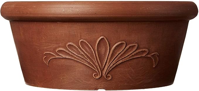 PSW Pot Collection TA30TC 12-inch Plastic/Stone/Wood Composite Bulb Pan Planter - Image 2