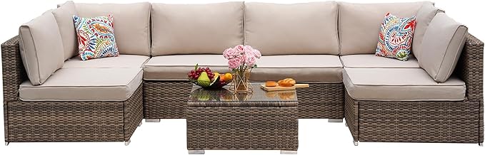 7 Pieces Patio Furniture Set - Image 9