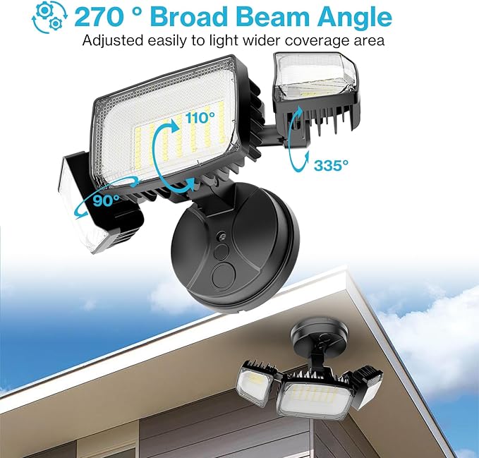 Olafus 80W Flood Lights Outdoor, Switch Controlled 8000LM LED Security Lights - Image 6
