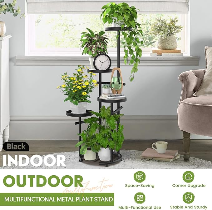 TOSKING 5 Tier Tall Plant Stand Indoor Outdoor, Heavy Duty Corner Plant Stand - Image 8