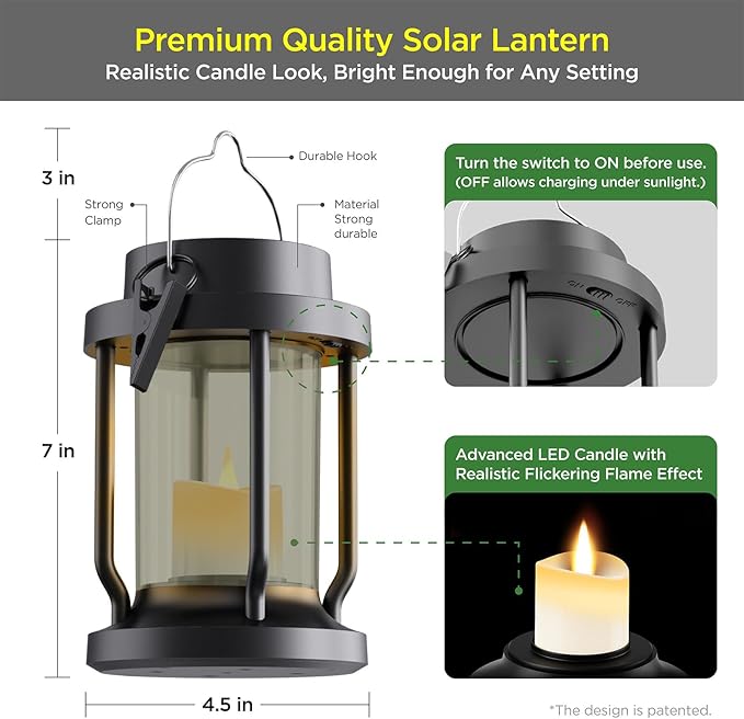 Solar Lantern Outdoor & Indoor Use – Hanging Solar Lights - Image 5
