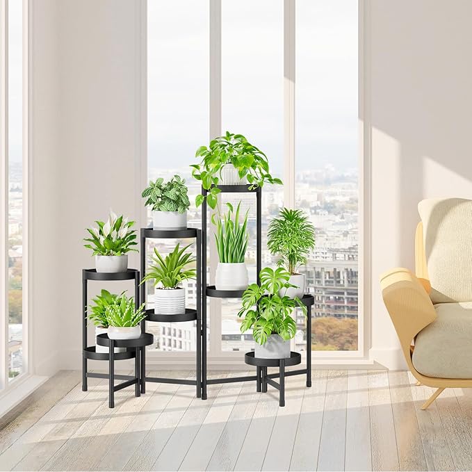 iDavosic.ly Plant Stand Indoor Outdoor, 9 Tier Corner Metal Flower Display - Image 7
