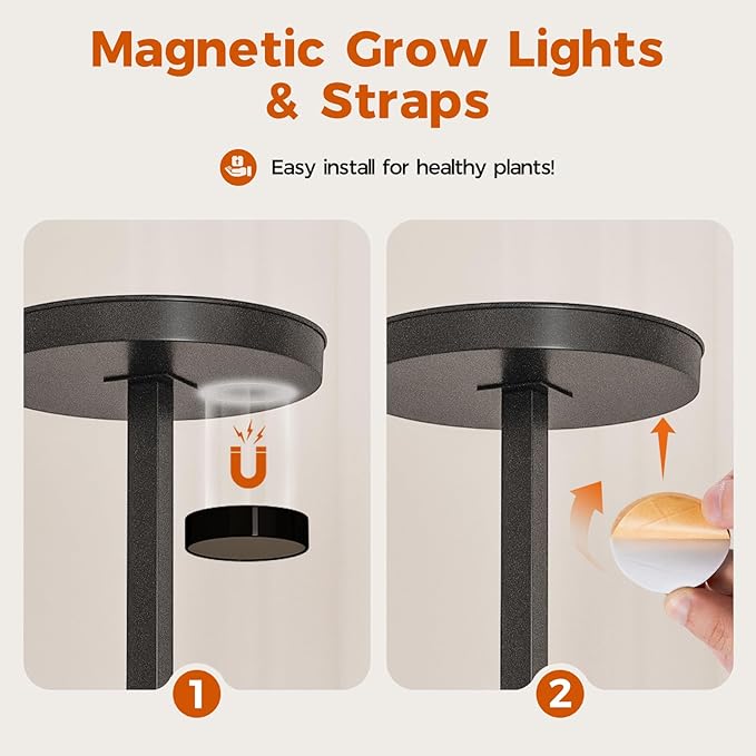 Bamworld Plant Stand with Grow Light, Corner Metal Flower Pot Stands - Image 4