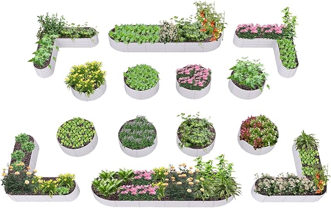 A ANLEOLIFE Set of 14, 18 Inch Tall Raised Garden Beds Kit, Heart-Shaped by AAnleolife