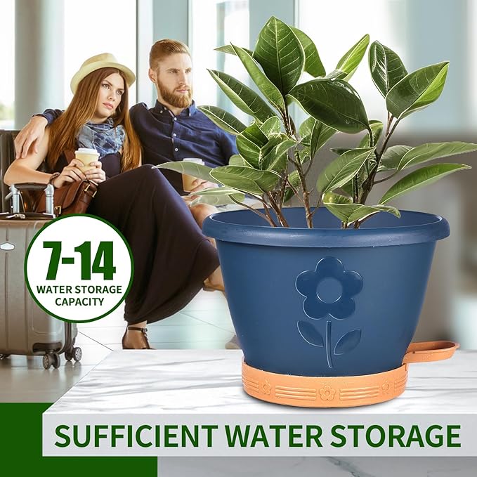 Plant Pots, Flower Pots for Indoor/Outdoor Plants, Self Watering Plastic - Image 6