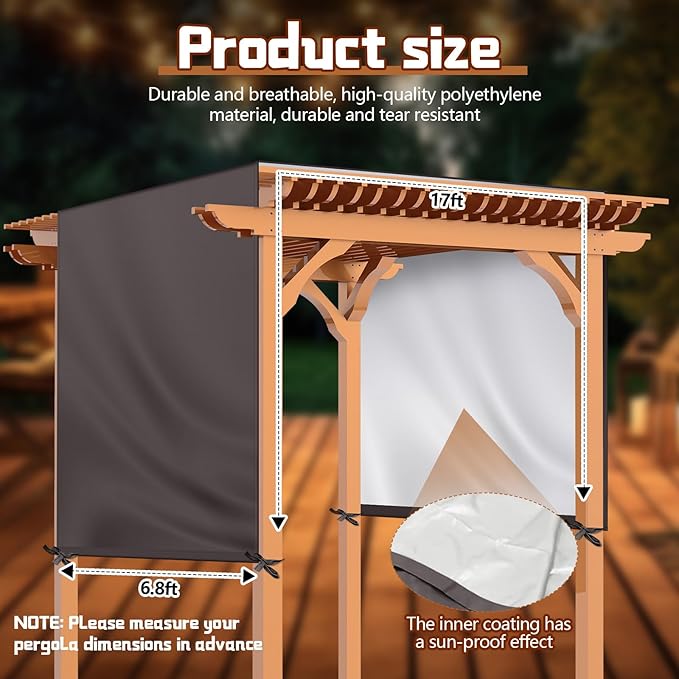 Universal Pergola Replacement Canopy Outdoor Canopy Shade Cover Waterproof - Image 2