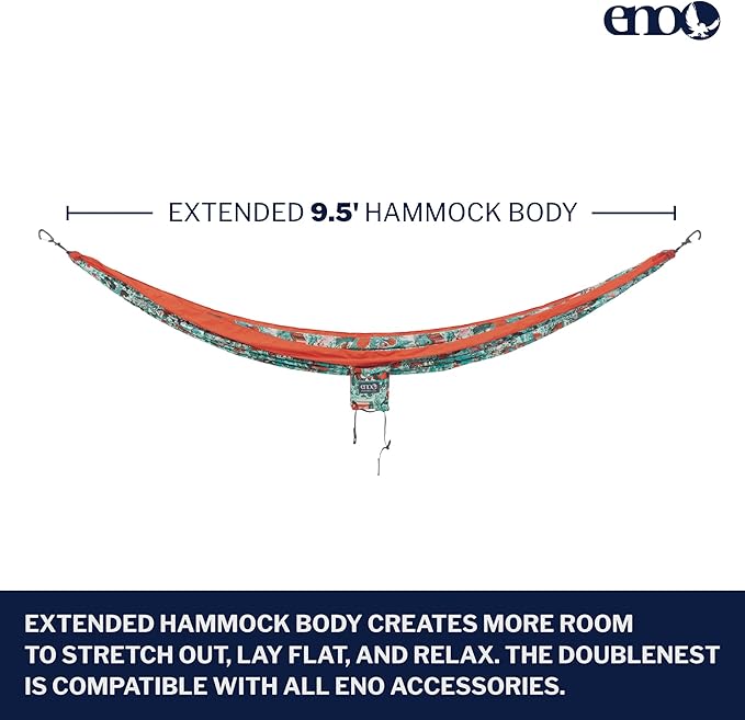 ENO, Eagles Nest Outfitters DoubleNest Lightweight Camping Hammock, 1 to 2 - Image 2